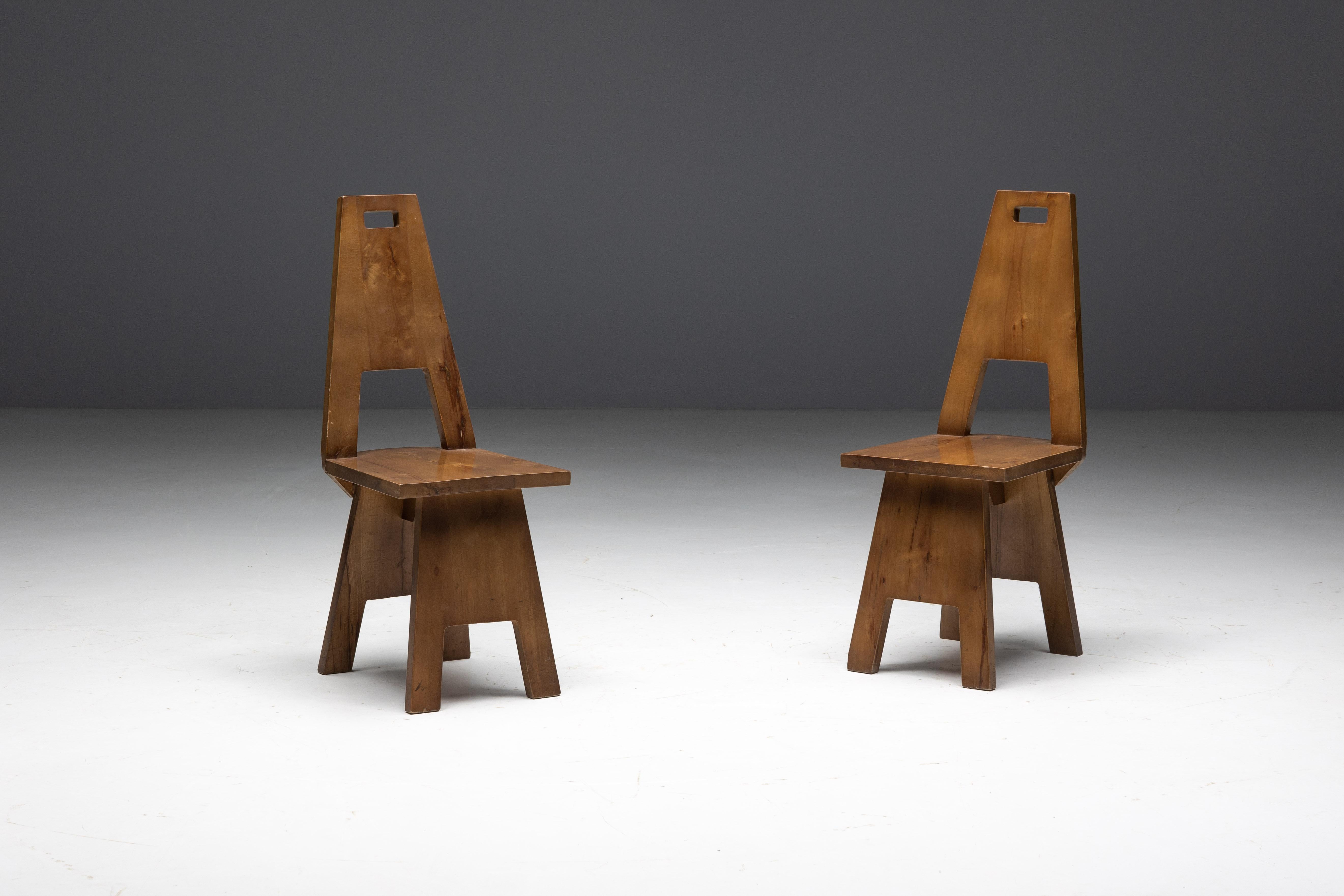 Sculptural Brutalist Wabi Sabi Chairs, Netherlands, 1960s For Sale 7