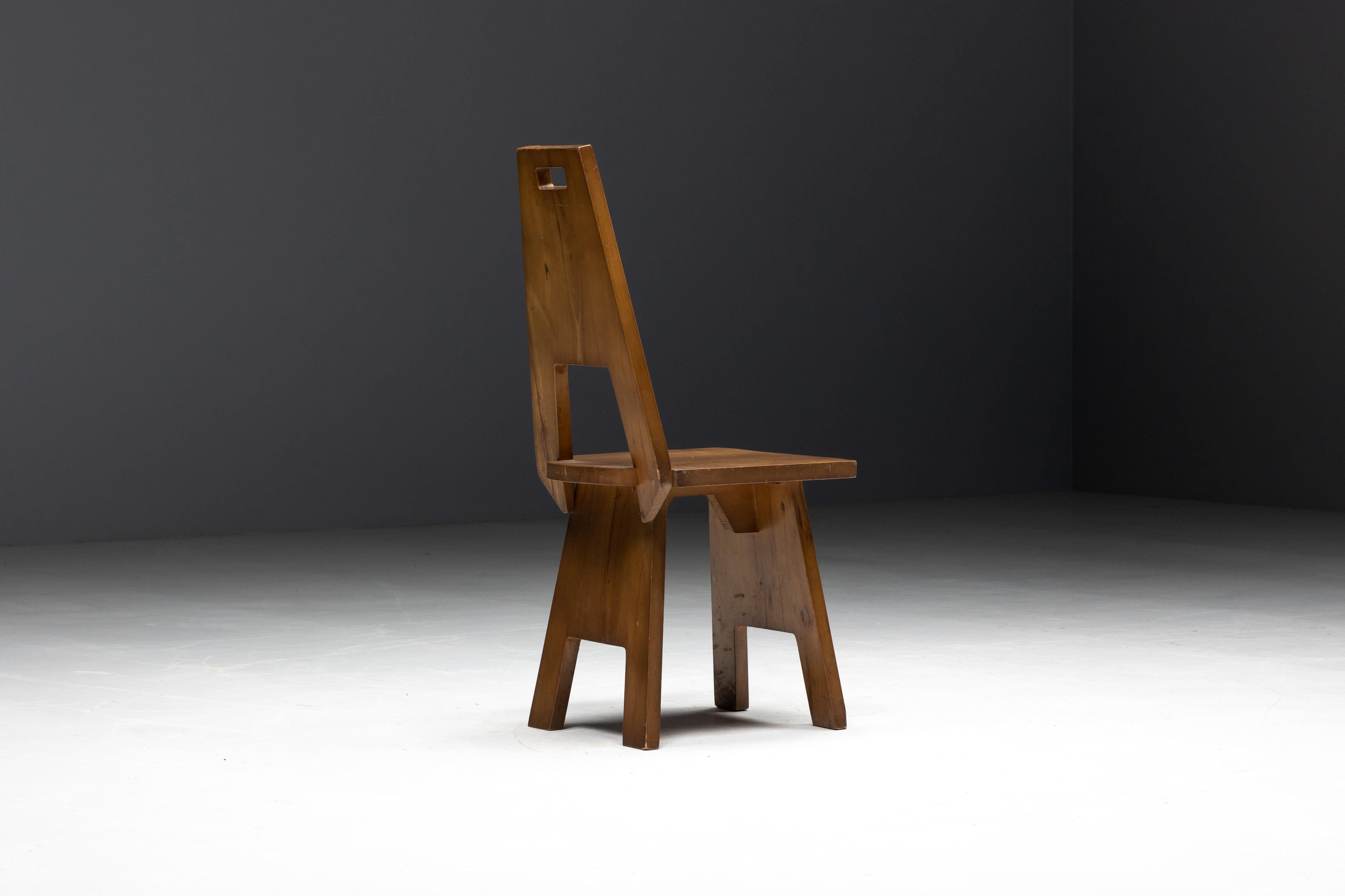 Sculptural Brutalist Wabi Sabi Chairs, Netherlands, 1960s For Sale 9