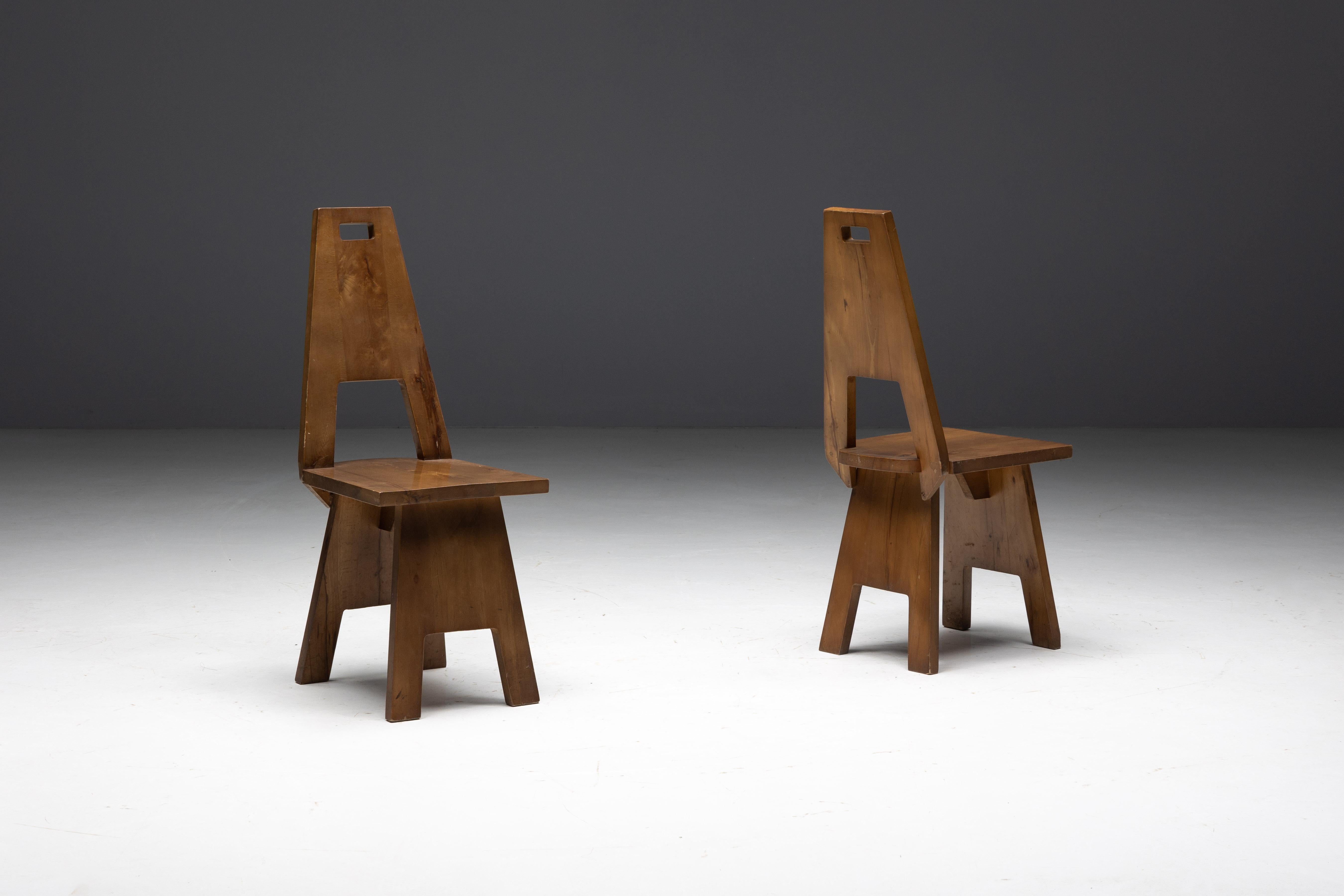 Sculptural Brutalist Wabi Sabi Chairs, Netherlands, 1960s For Sale 10