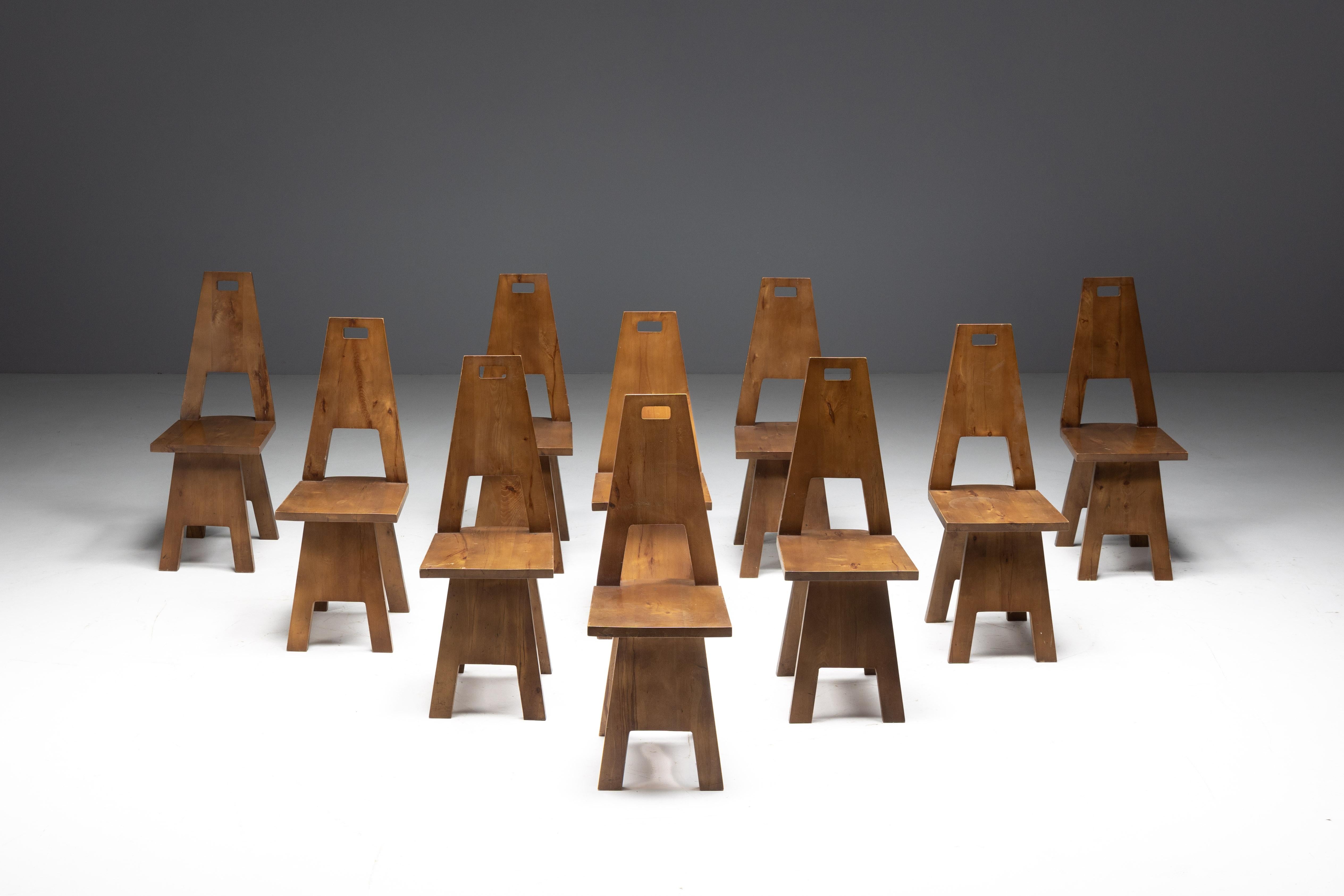 Dutch Sculptural Brutalist Wabi Sabi Chairs, Netherlands, 1960s For Sale