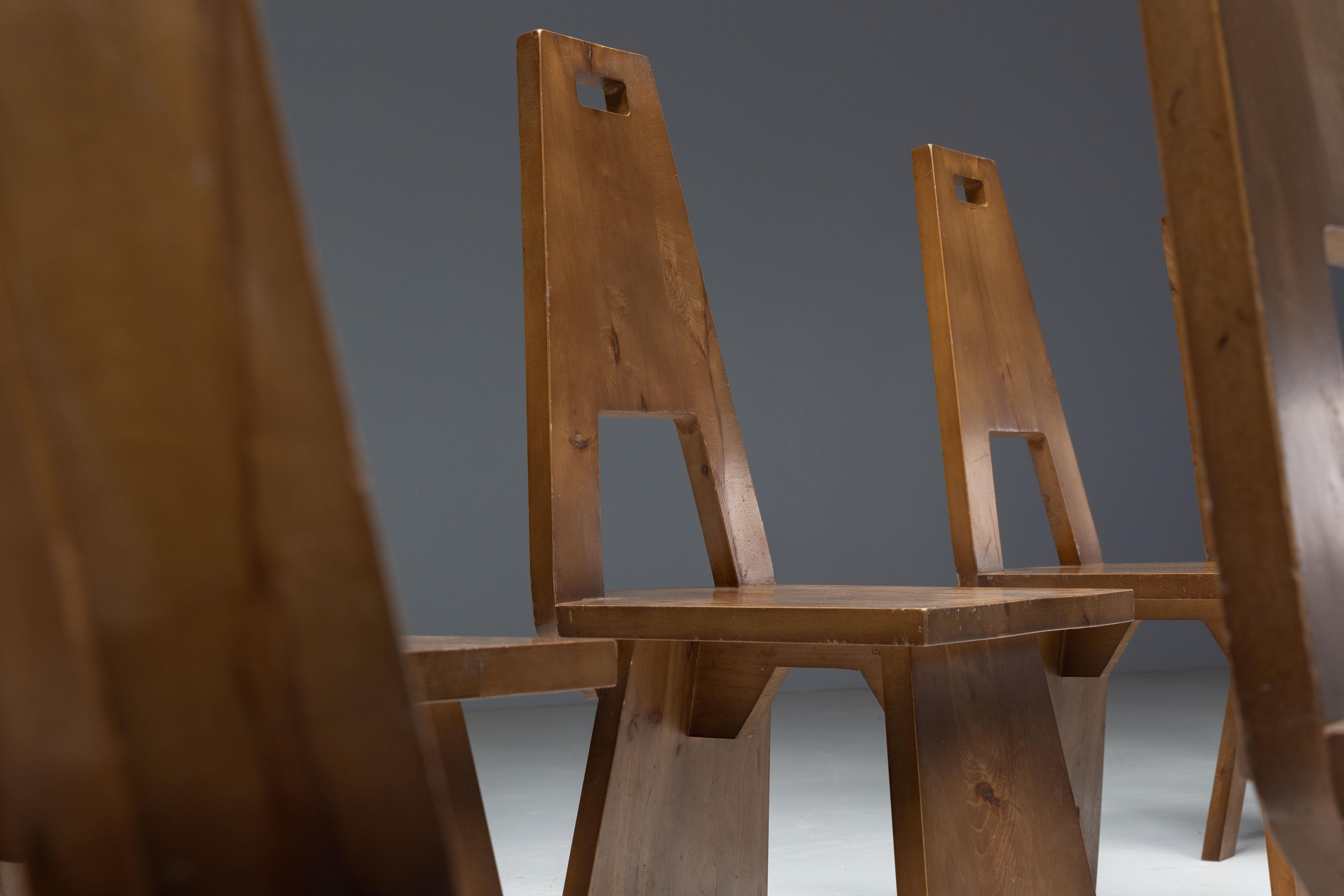 Sculptural Brutalist Wabi Sabi Chairs, Netherlands, 1960s For Sale 1