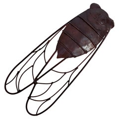 Curtis Jere style. Sculptural Brutalist wrought iron wall lamp, Italy, 1960s