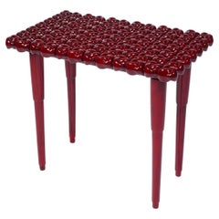 Sculptural Burgundy Knot Table - Hand Finished