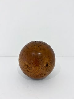 Sculptural Burlwood Decorative Sphere
