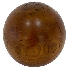 Sculptural Burlwood Decorative Sphere
