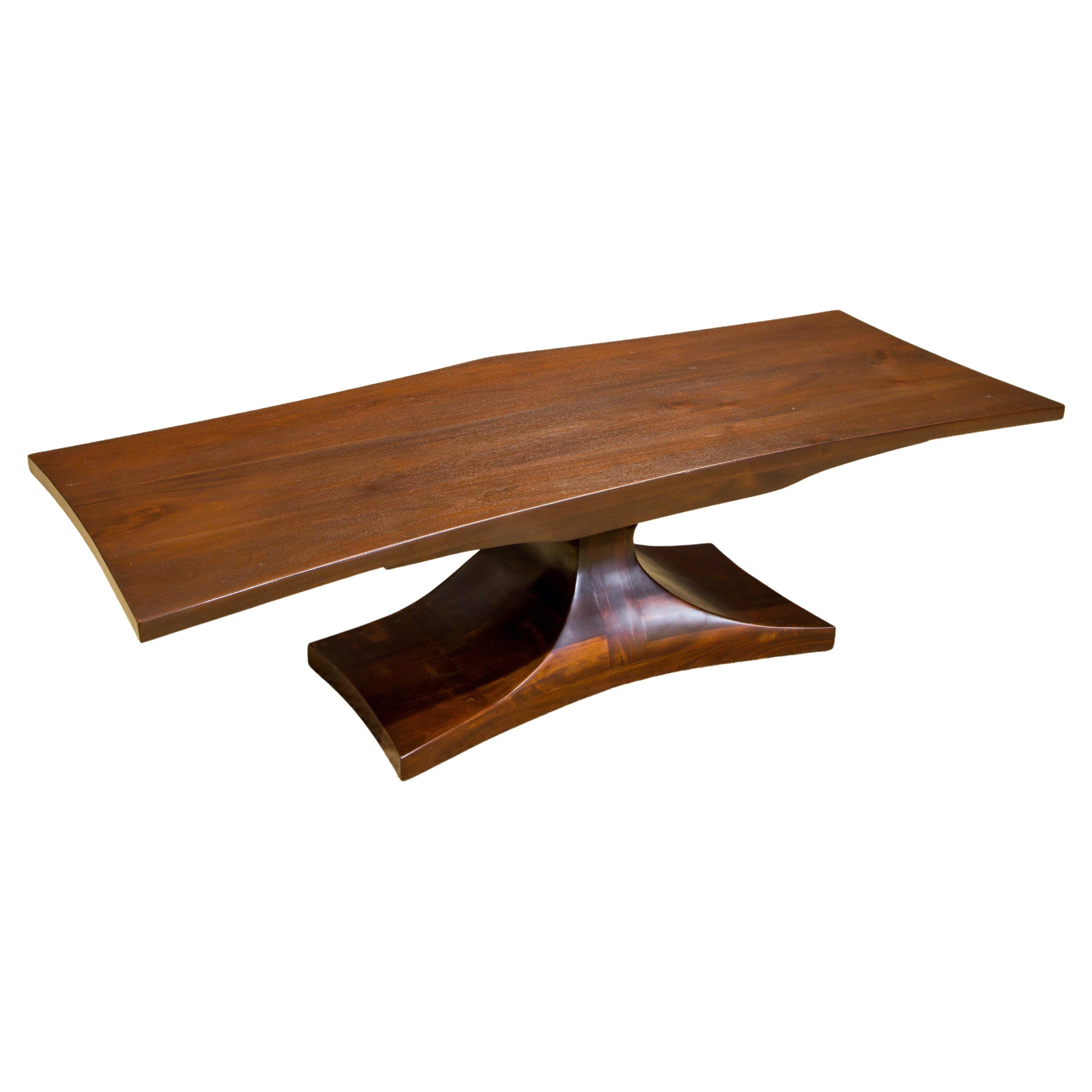 American Contemporary Studio Crafted Free Edge Large Coffee Table For