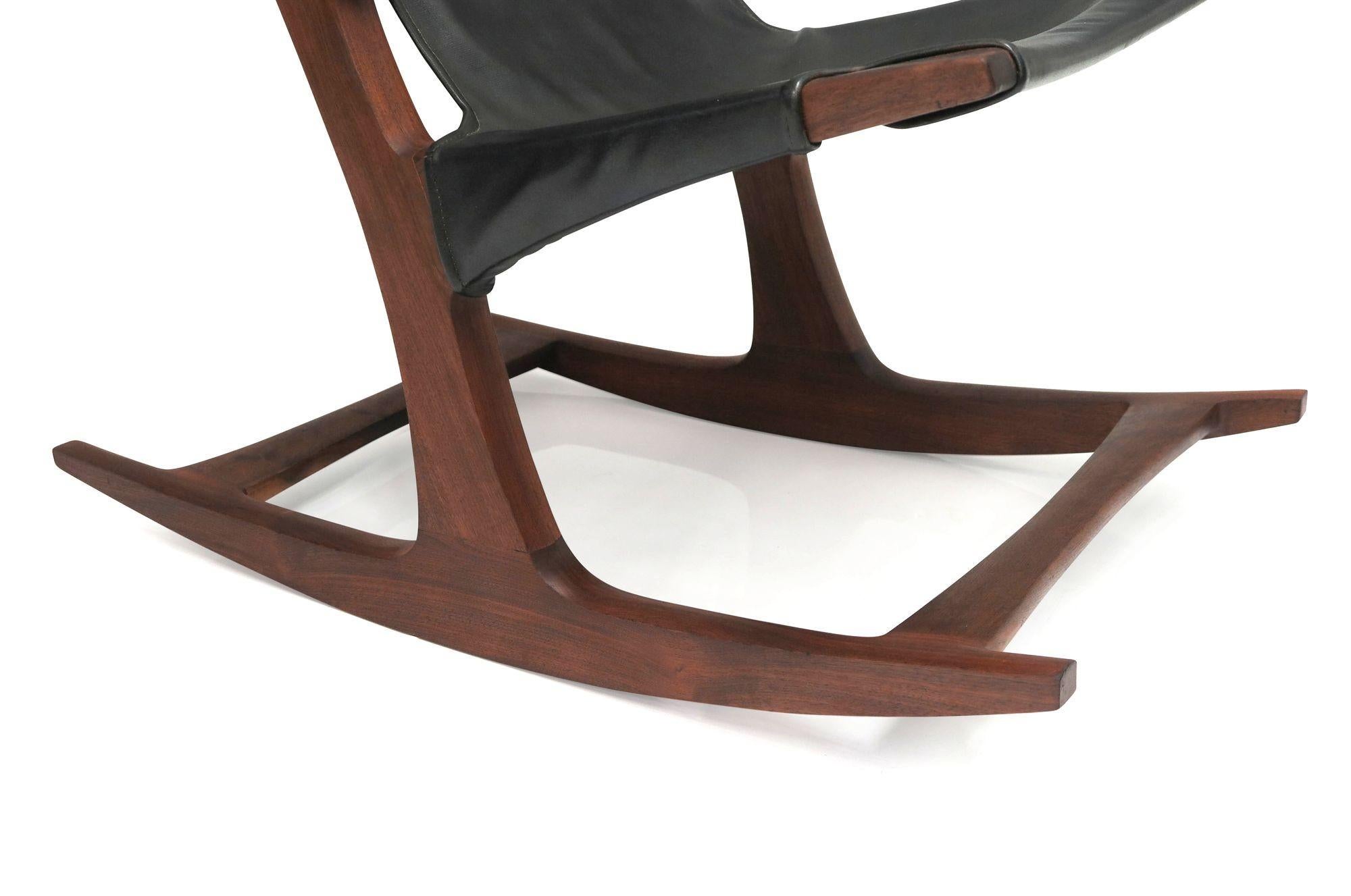 20th Century Sculptural California Studio Craft Rocking Chair For Sale