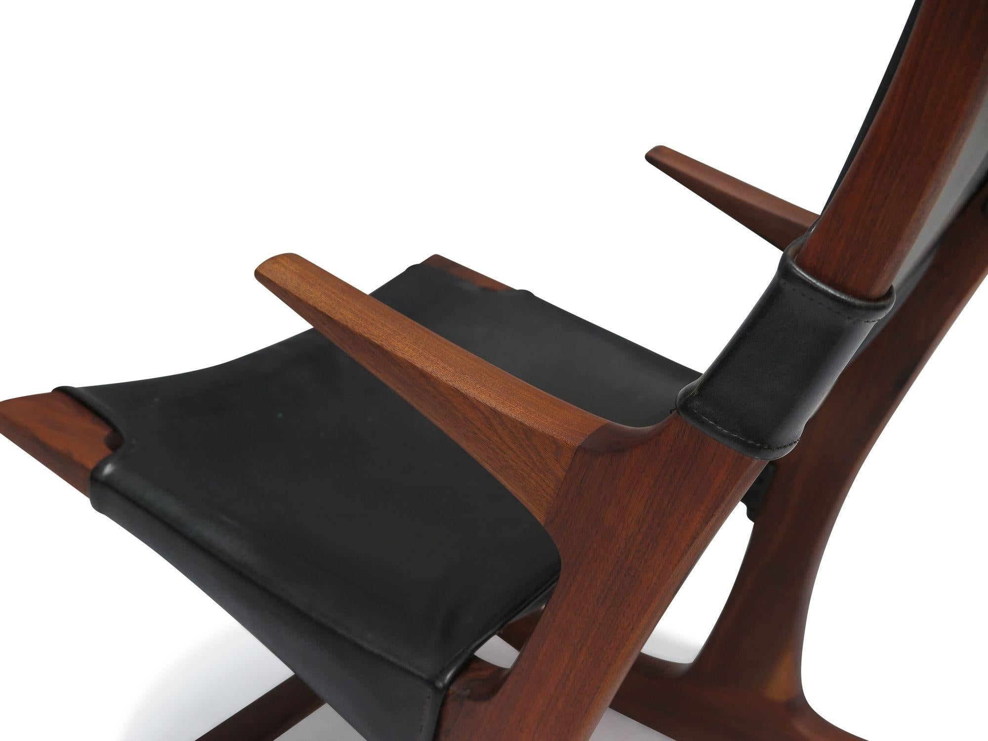 Sculptural California Studio Craft Rocking Chair For Sale 1