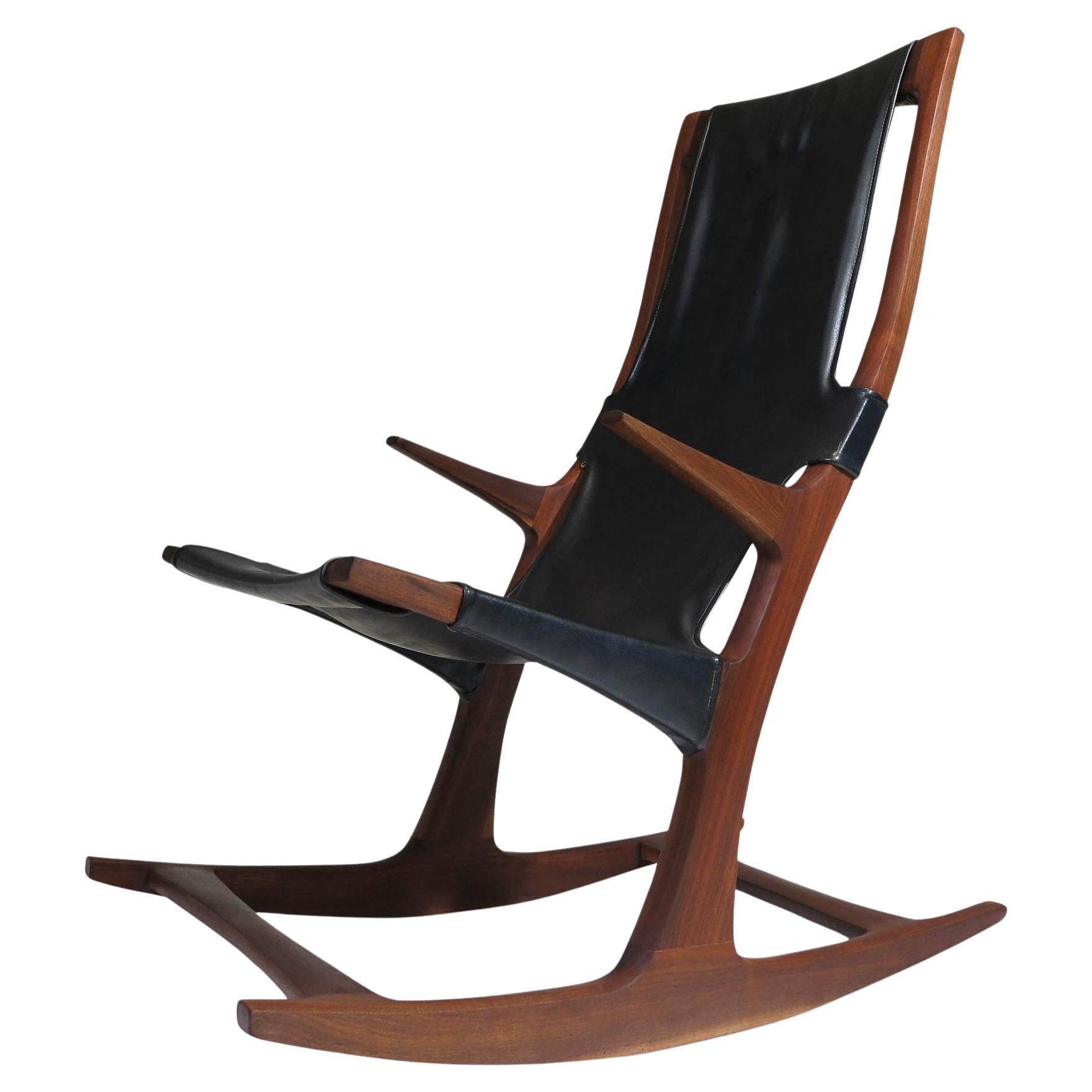 Sculptural California Studio Craft Rocking Chair For Sale