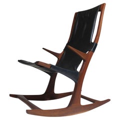 Chaise à bascule sculpturale California Studio Craft