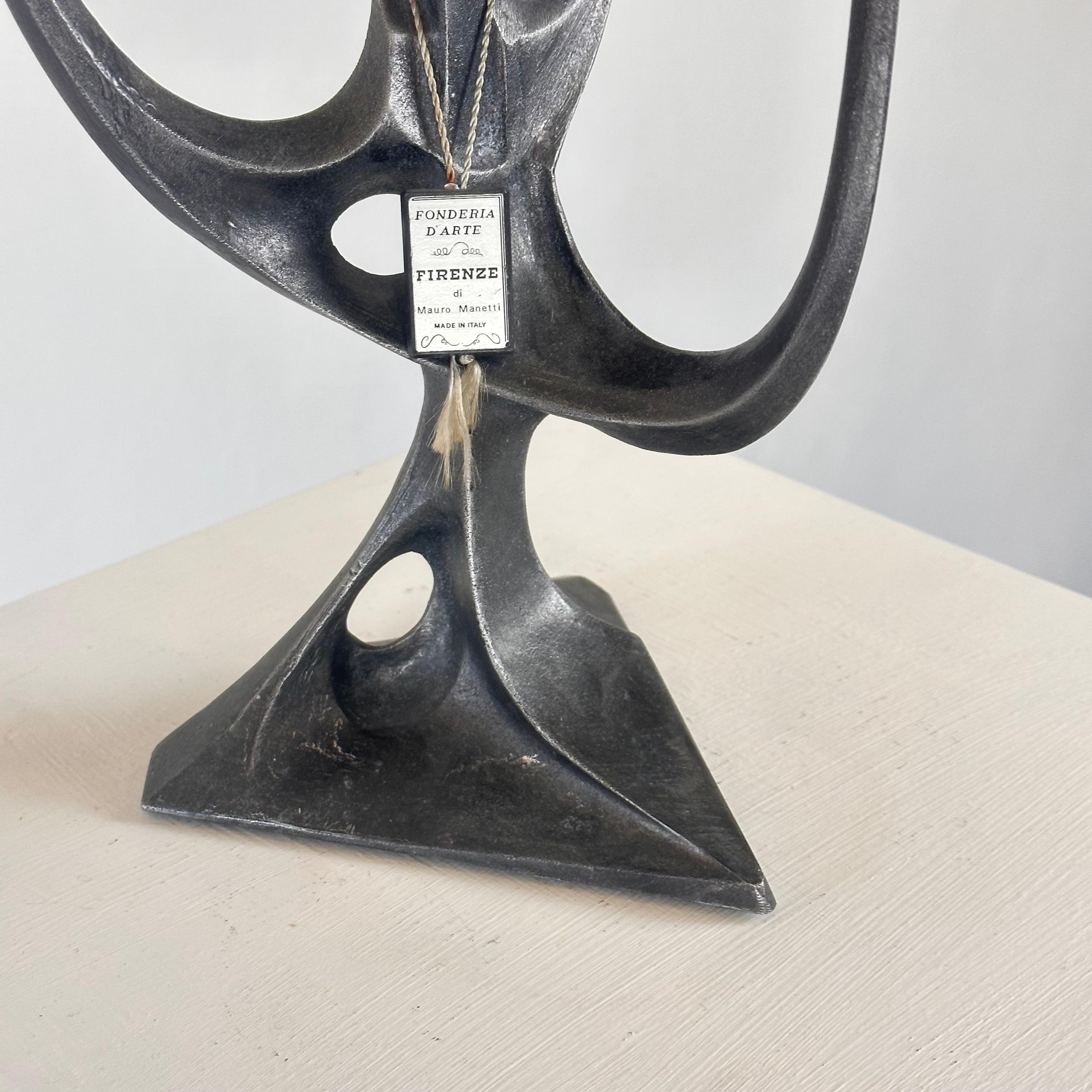 Sculptural Candelabra by Mauro Manetti for Fonderia d'Arte Firenze, 1960s For Sale 3