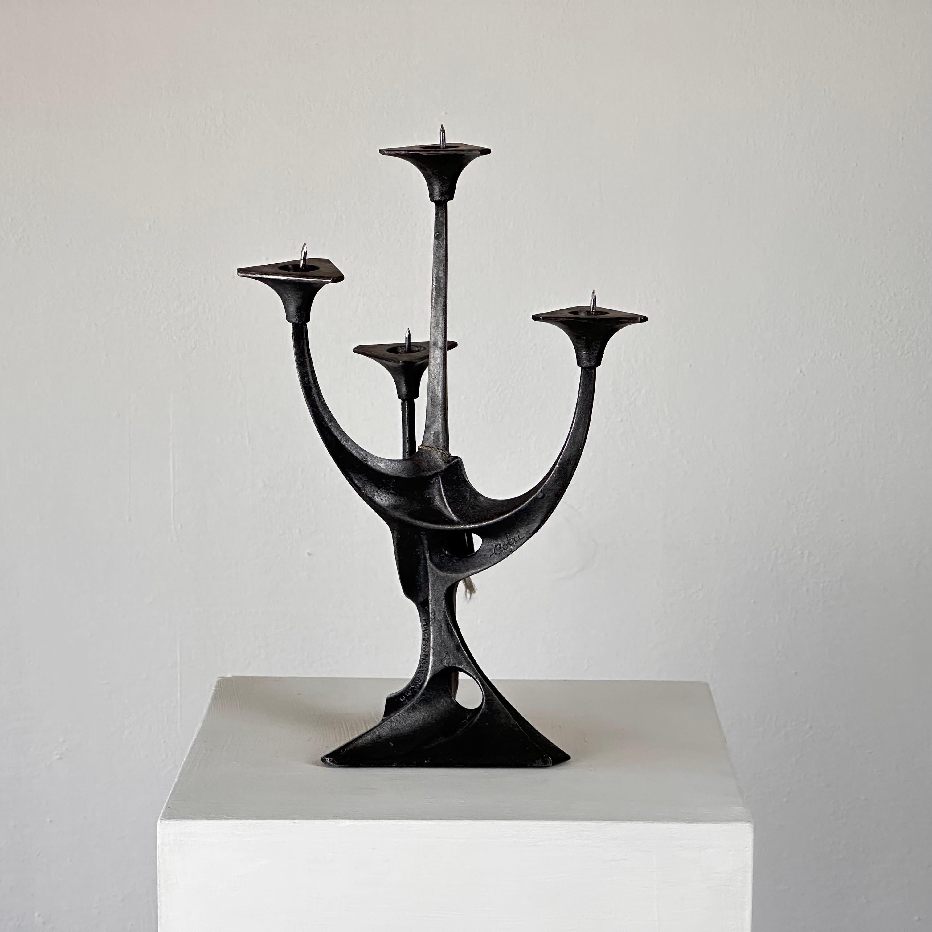 Milieu du XXe siècle Chandeliers sculpturaux de Mauro Manetti pour la Fonderia d'Arte Firenze, années 1960 en vente