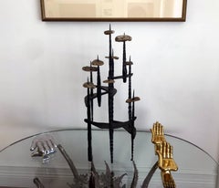 Sculptural Candelabra Menorah David Palombo