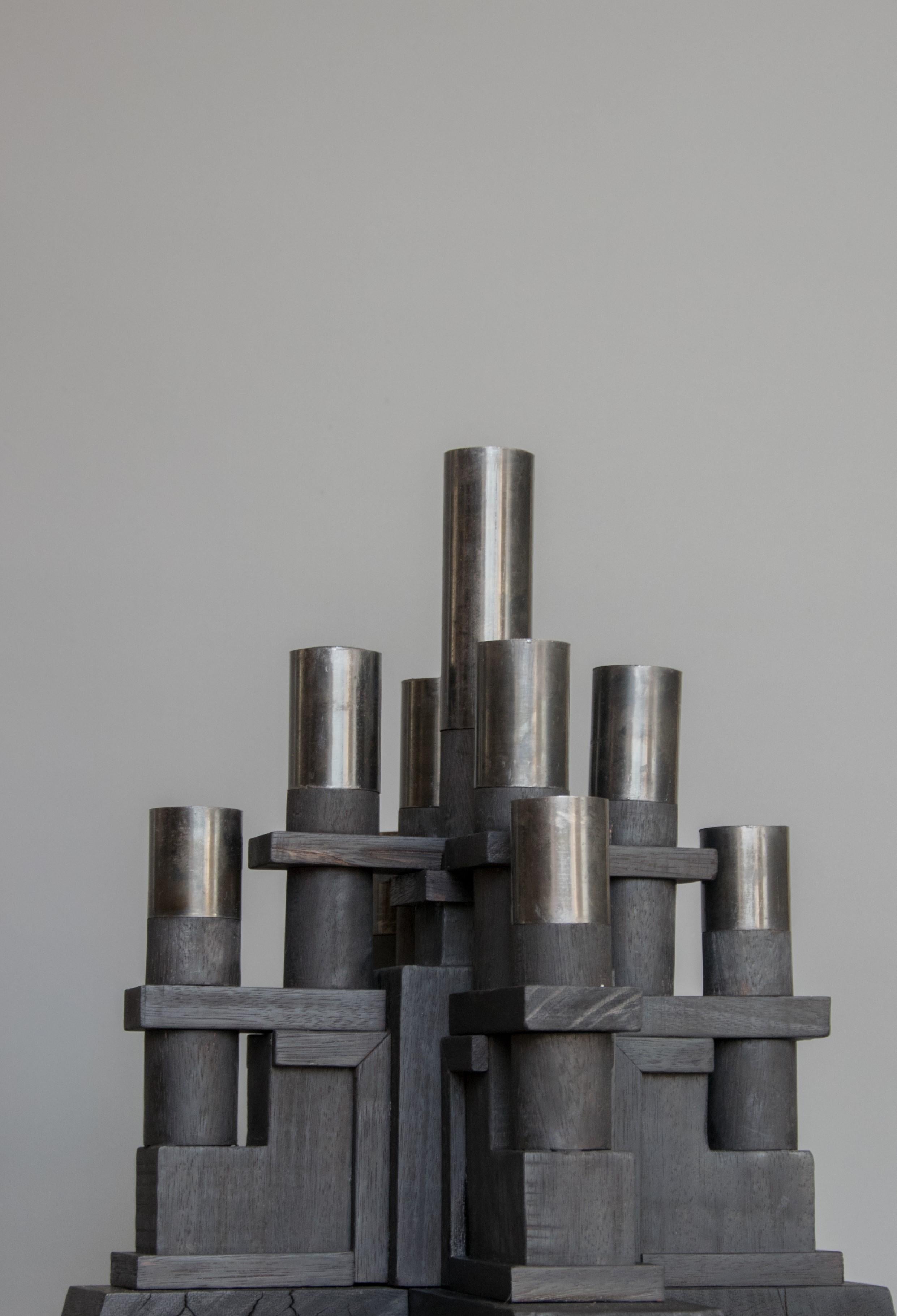 Modern Sculptural Candleholder by Christian Caulas