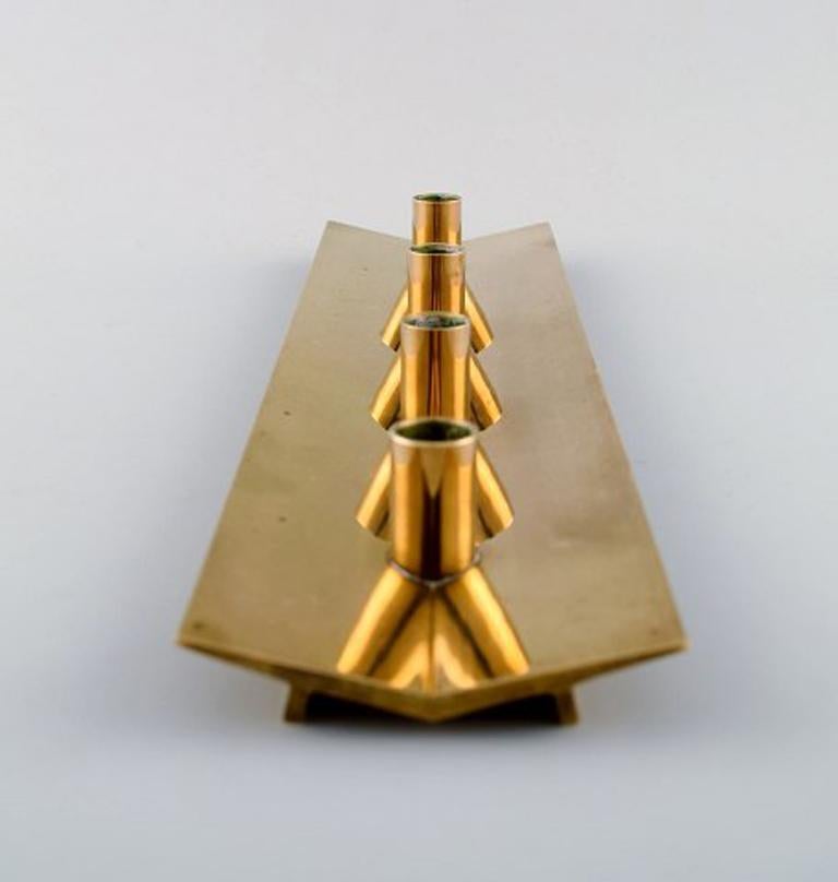 Swedish Sculptural Candleholder Number 69 Designed by Pierre Forsell for Skultuna