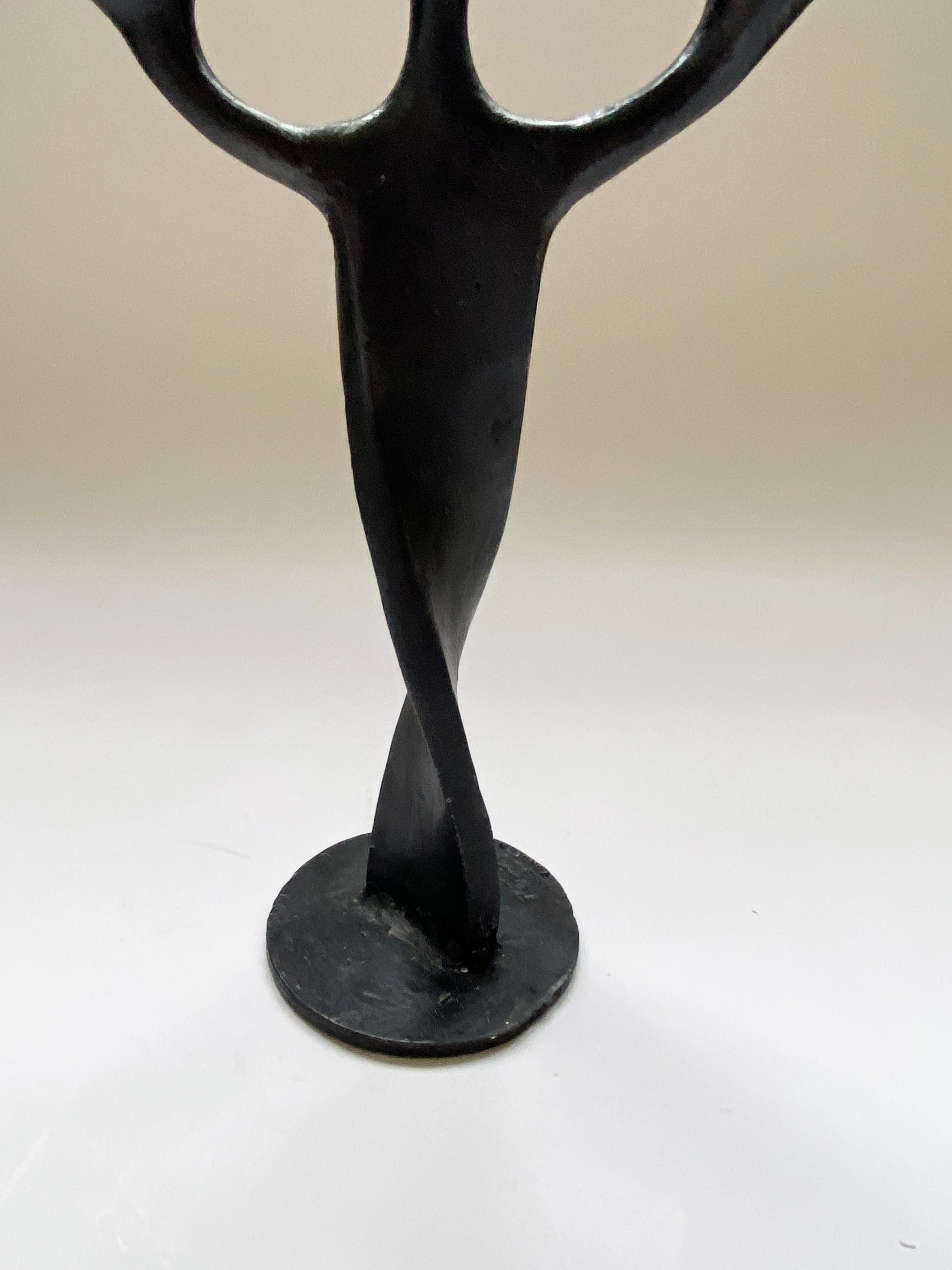 French Sculptural Candlestick by Carlos Penafiel for Fondica, 1990s. For Sale