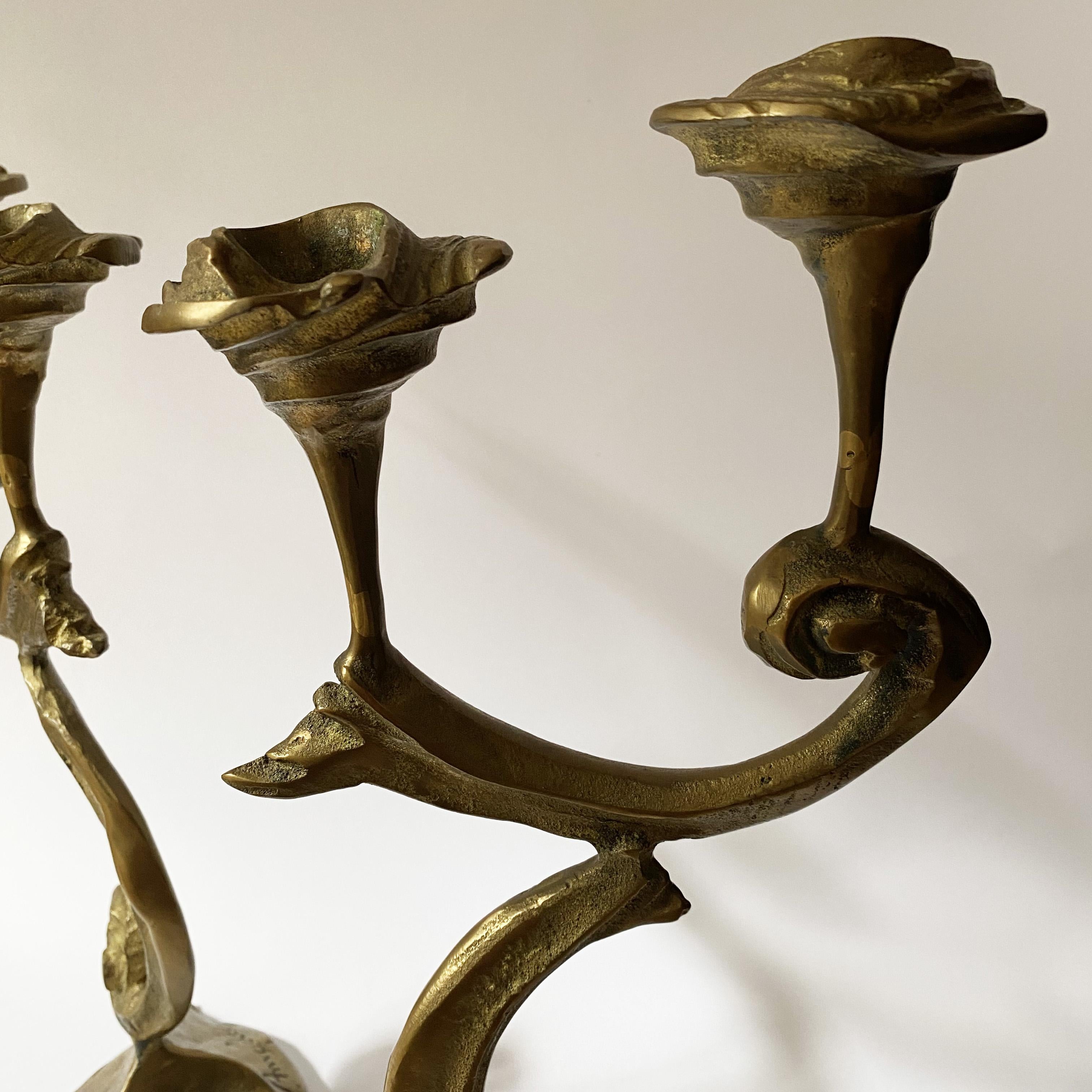 Sculptural Candlesticks by Kurt Jesch for Amadeo 'No Fondica', Austria, 1960s. In Good Condition In Lille, FR