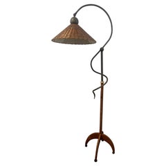 Sculptural Cane Wrapped Floor Lamp
