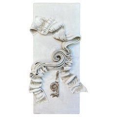 Antique Sculptural Canvas Relief with a 17th Century Florence Fragment by Elena Rousseau