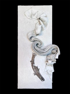 Sculptural Canvas with a 17th Century Florence Fragment by Elena Rousseau