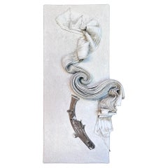 Antique Sculptural Canvas with a 17th Century Florence Fragment by Elena Rousseau