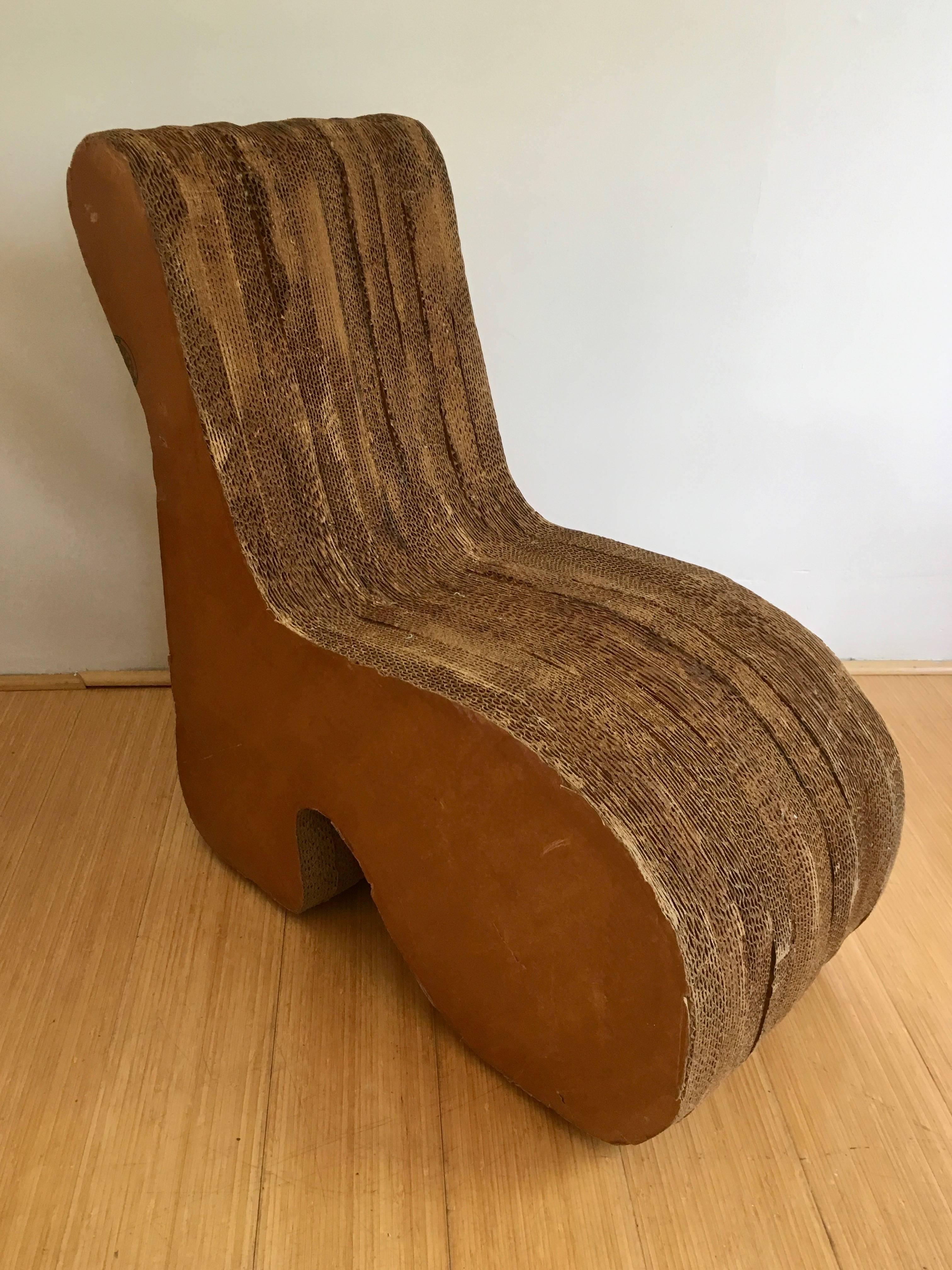 American Sculptural Cardboard Chair For Sale