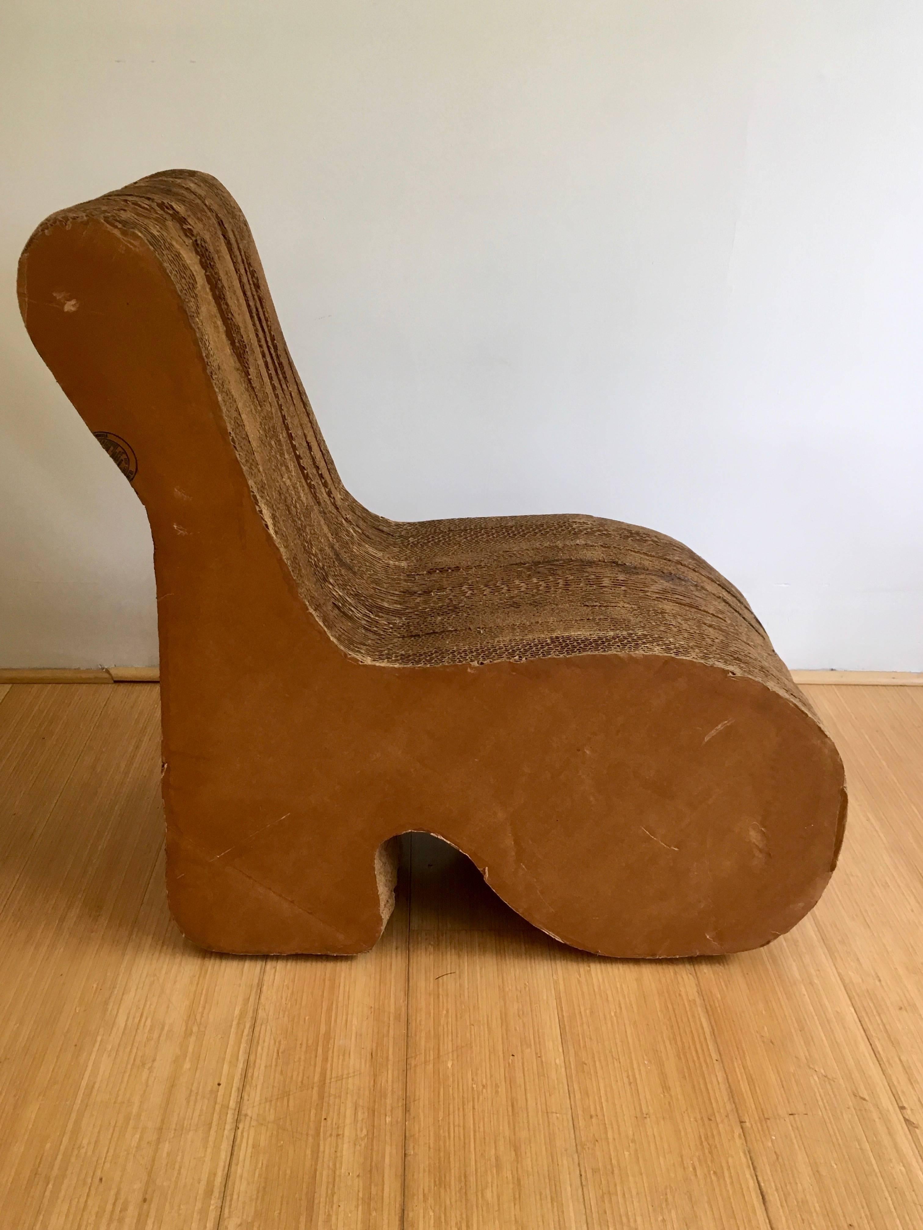 Sculptural Cardboard Chair In Good Condition For Sale In Los Angeles, CA