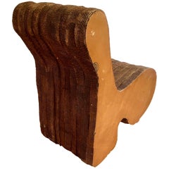 Vintage Sculptural Cardboard Chair