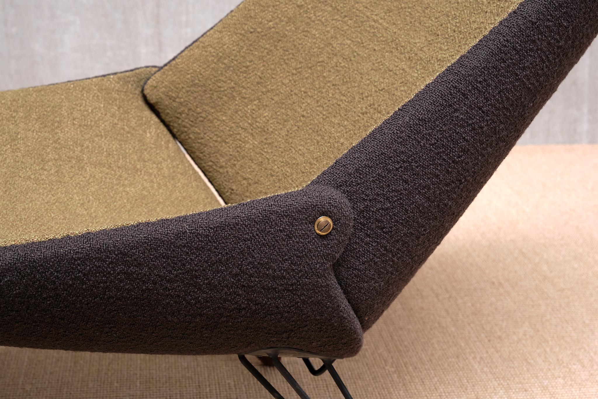 Chaise longue bicolore sculpturale Carl Edward Matthes avec repose-pieds, Danemark, 1956 en vente 9