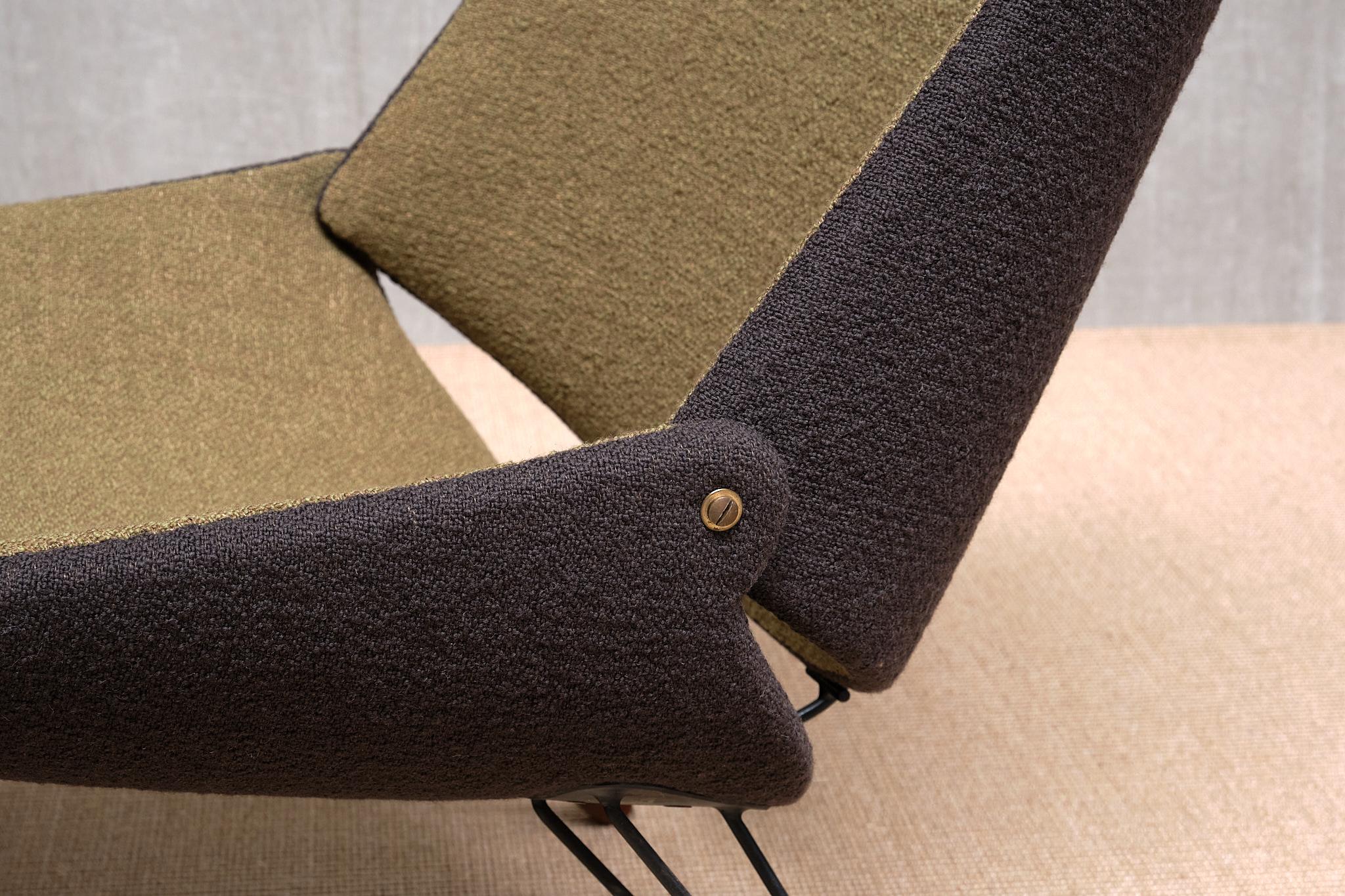Chaise longue bicolore sculpturale Carl Edward Matthes avec repose-pieds, Danemark, 1956 en vente 10