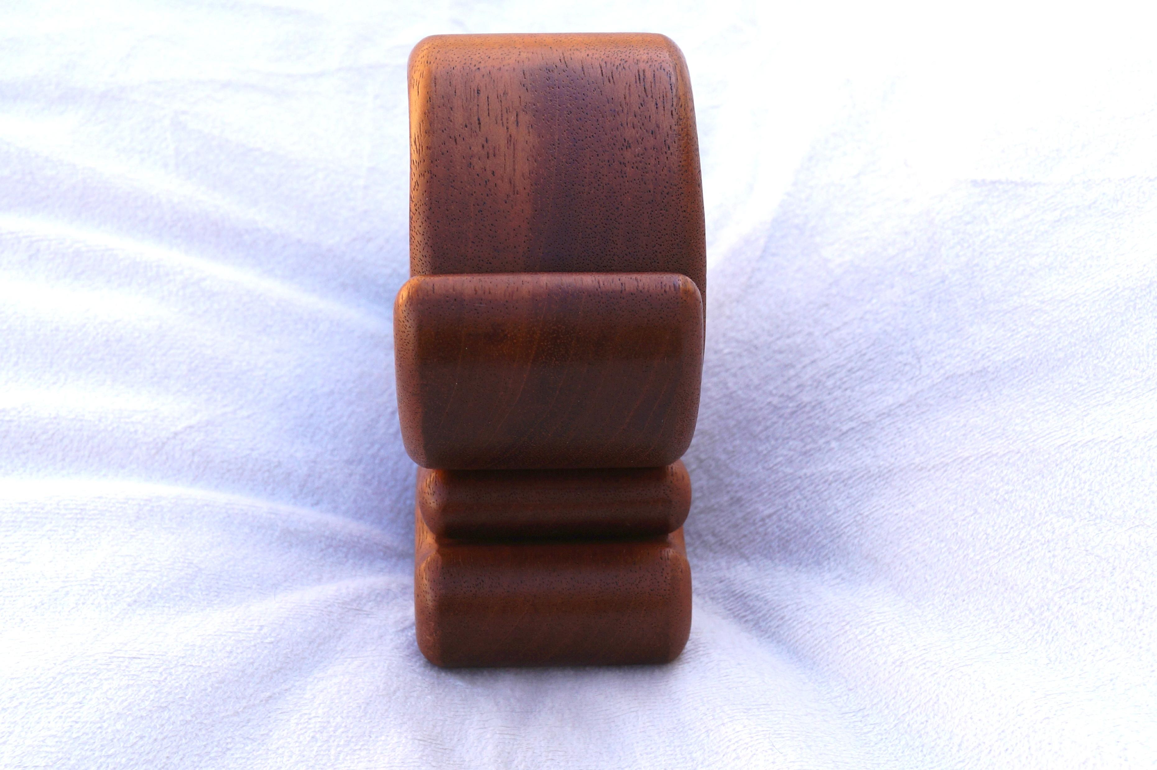 Sculptural Carved Teak Scandinavian Modern Wood Puzzle Box Richard Rothbard For Sale 3