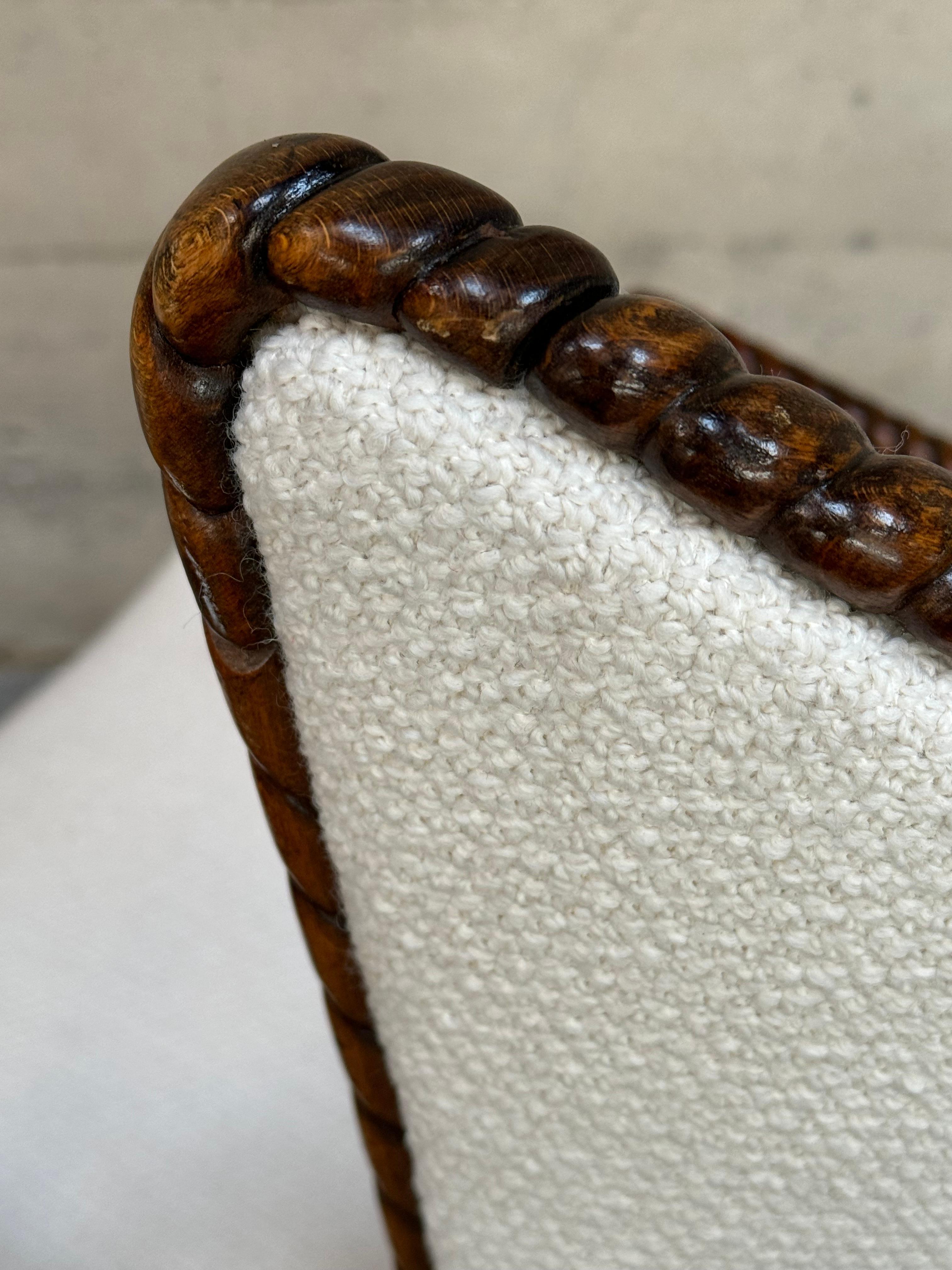 Sculptural Carved Wood Armchairs, a pair In Good Condition In Oakland, CA