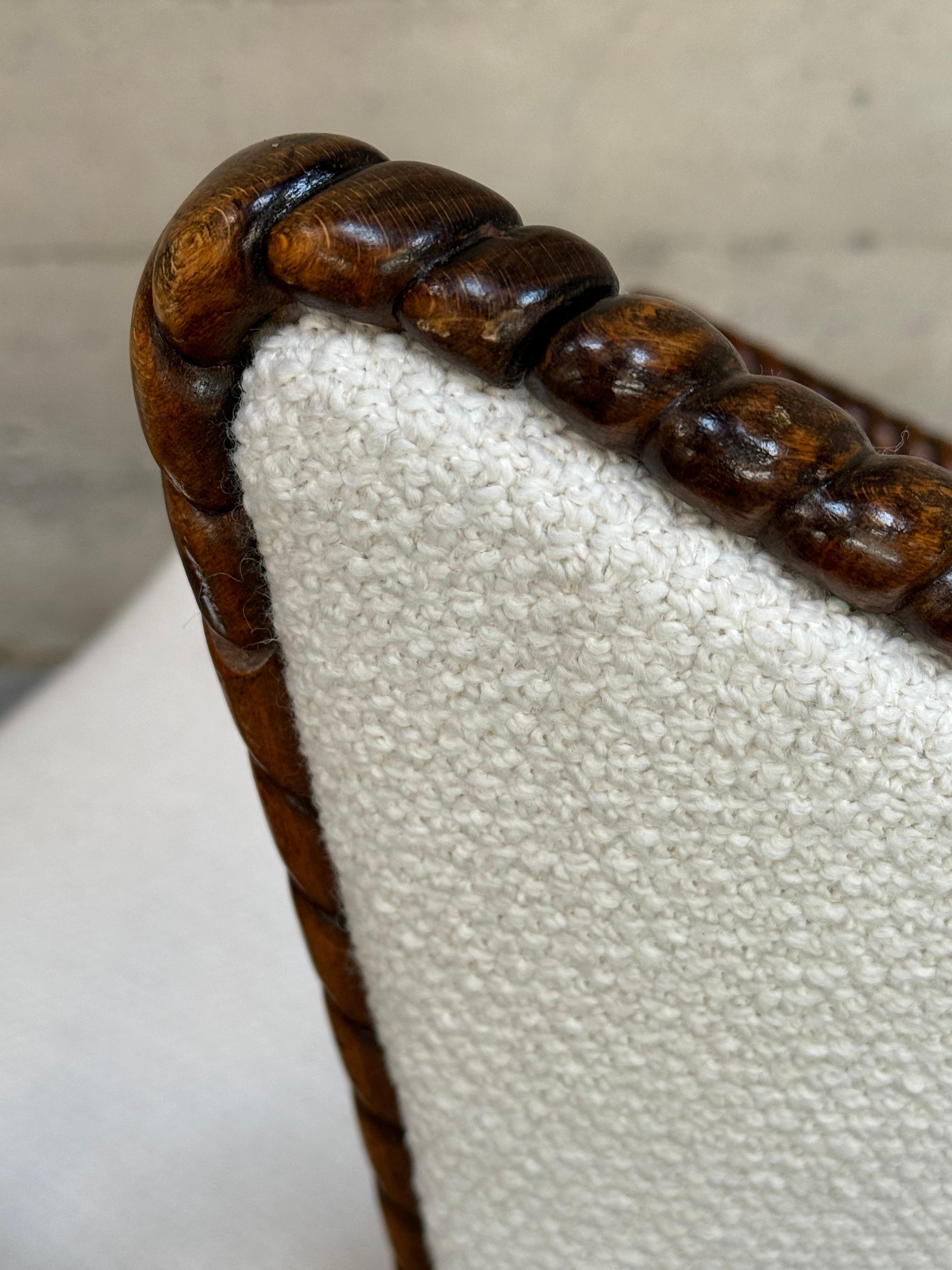 Sculptural Carved Wood Armchairs, a pair In Good Condition For Sale In Oakland, CA