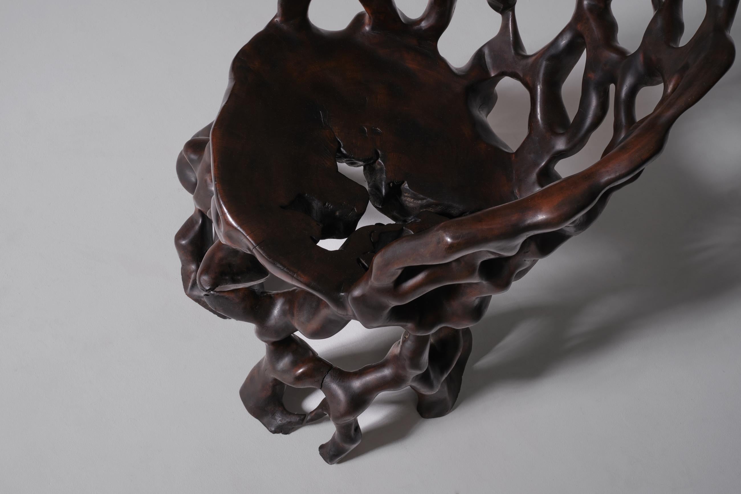 Sculptural Carved Wooden ‘Root’ Chairs 10