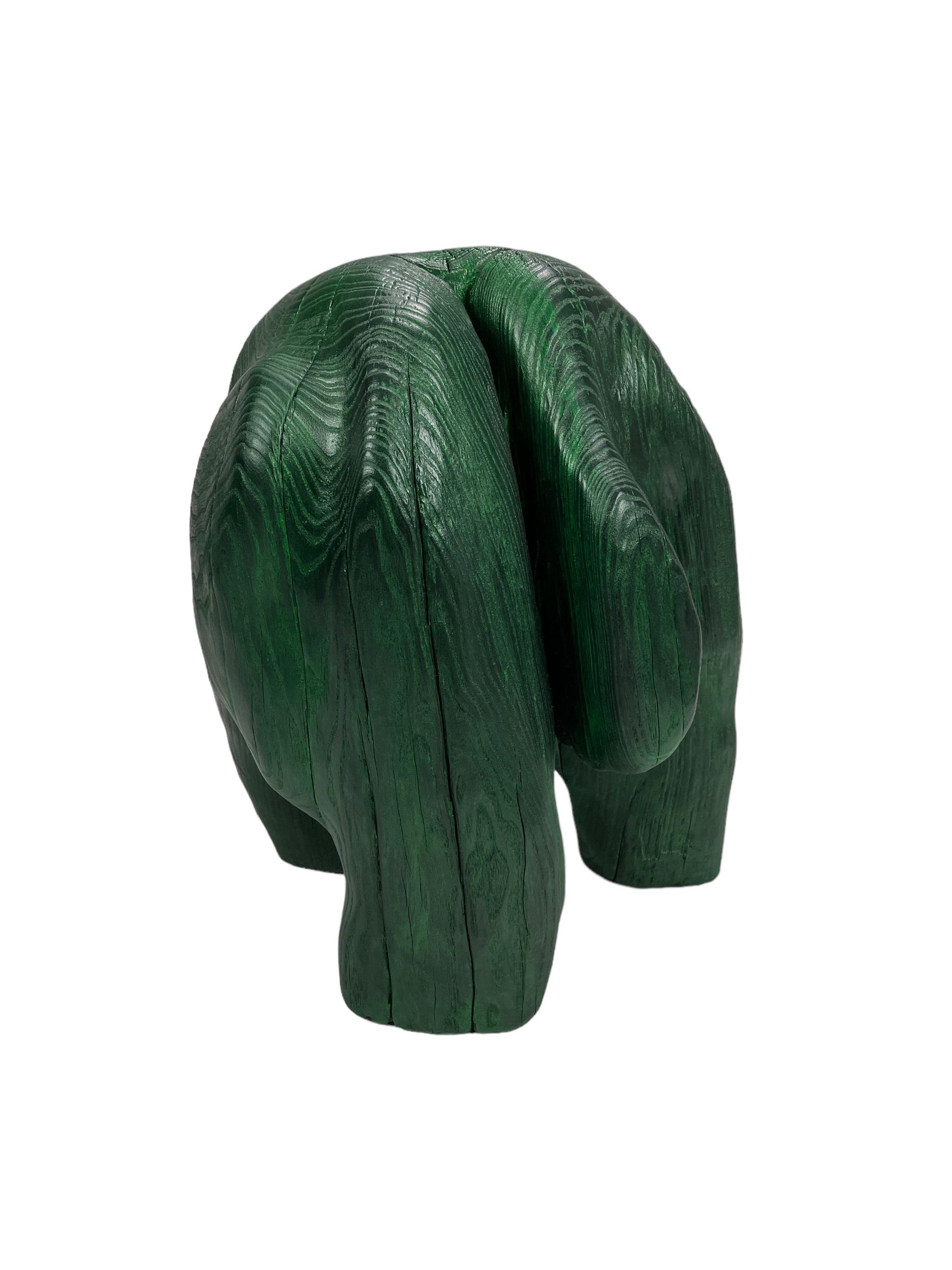 Organique Tabouret sculptural en bois sculpté « Skinn de serpent » par ELAKFORM en vente