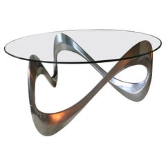 Sculptural Cast Aluminium Snake Table by Knut Hesterberg, German 1965