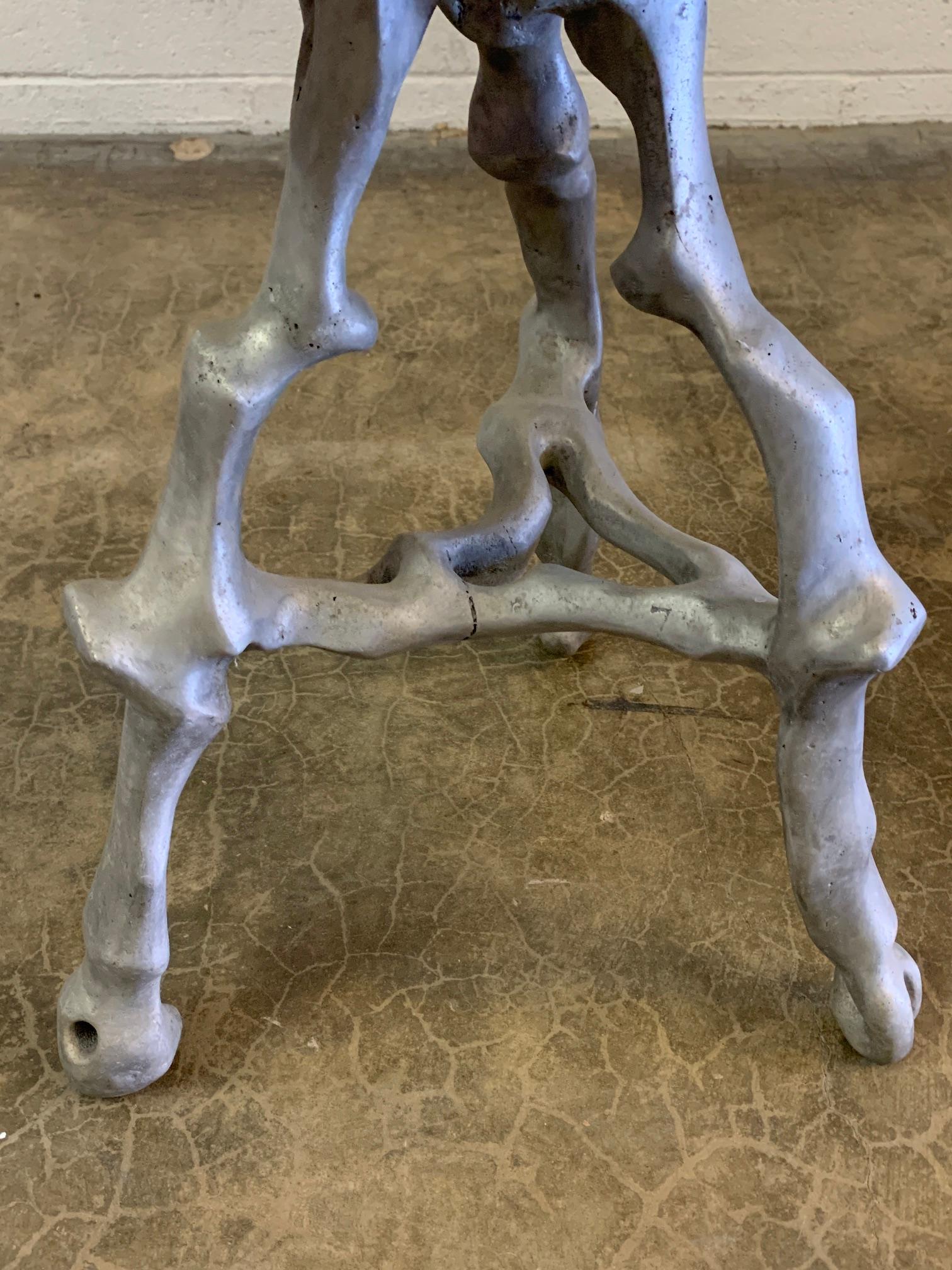 Sculptural Cast Aluminum Stool by Denis Wagner For Sale 6