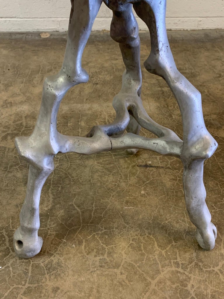 Sculptural Cast Aluminum Stool by Denis Wagner For Sale 6