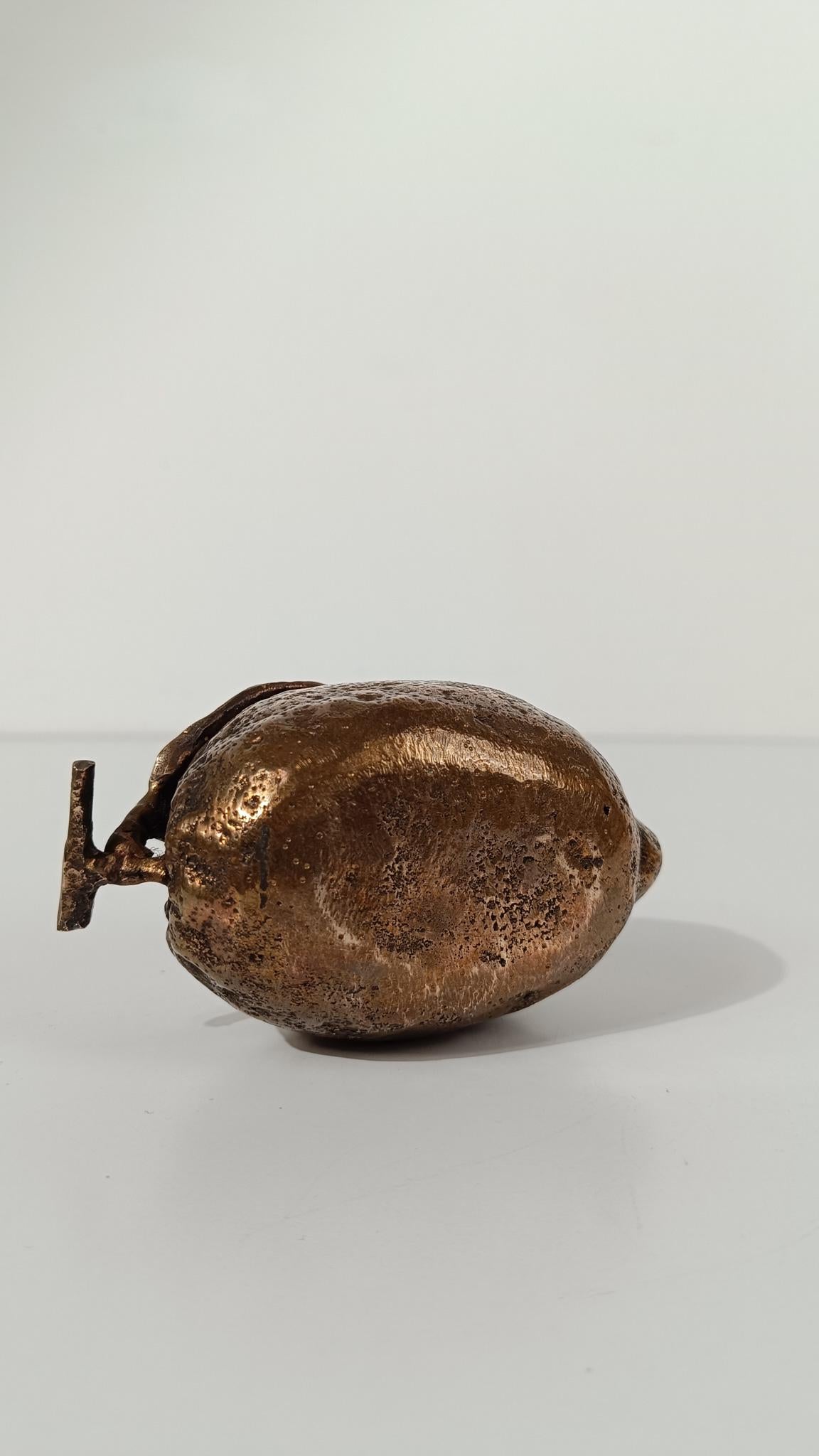 Sculptural Cast-Brass Paperweight Shaped as an Amalfi Coast Lemon, 1970s im Angebot 8