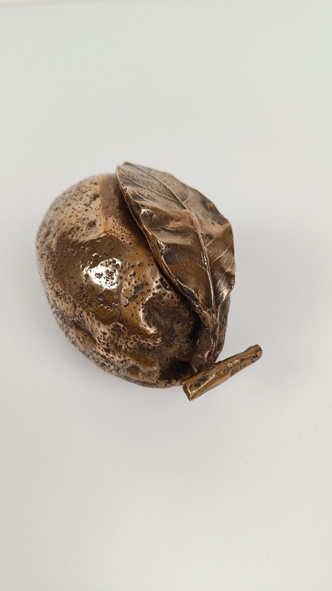 Sculptural Cast-Brass Paperweight Shaped as an Amalfi Coast Lemon, 1970s im Angebot 1