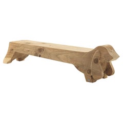 Banc sculptural en bois de cèdre Riva 1920 Ugo Design by Paolo Salvadè 140 cm 55.1