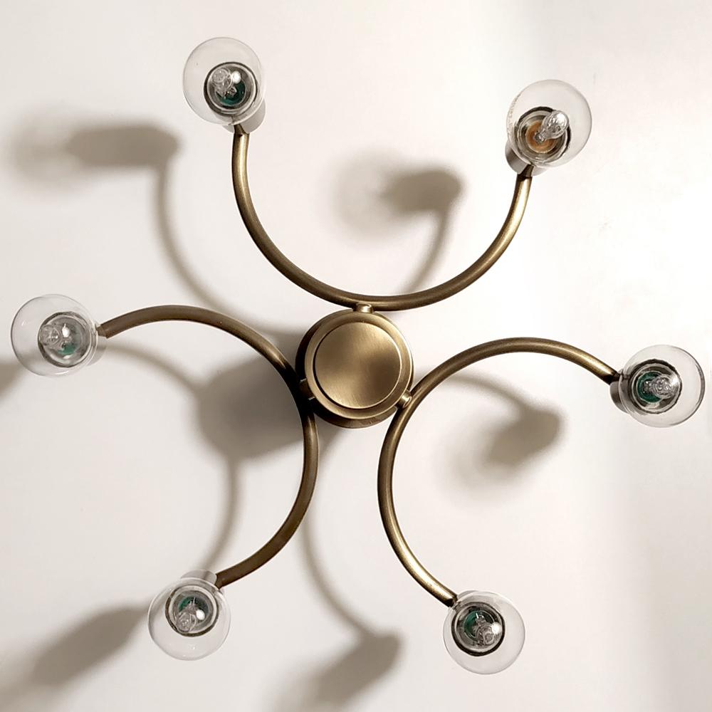 Beautiful sculptural Sciolari / Leola style ceiling or wall flush mount by Helestra,
Germany, 1970s.