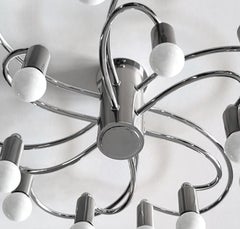 Lámpara escultórica de techo o pared de montaje empotrado, años 60