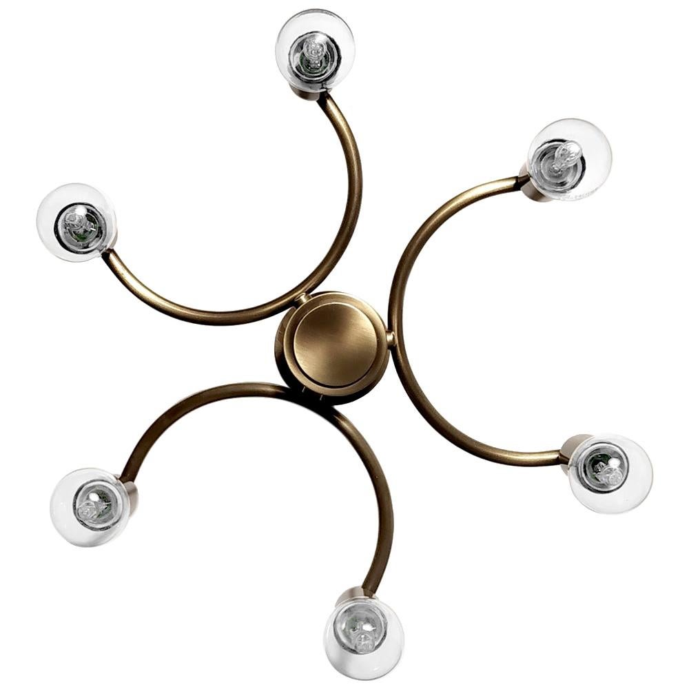 Sculptural Ceiling or Wall Light Flush Mount Chandelier, 1960s