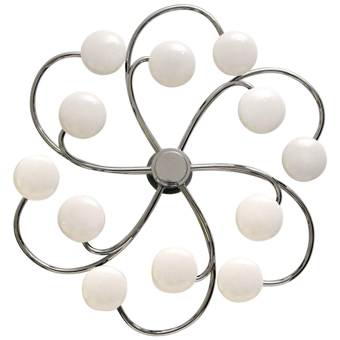 Sculptural Ceiling or Wall Light Flush Mount Chandelier, 1970s
