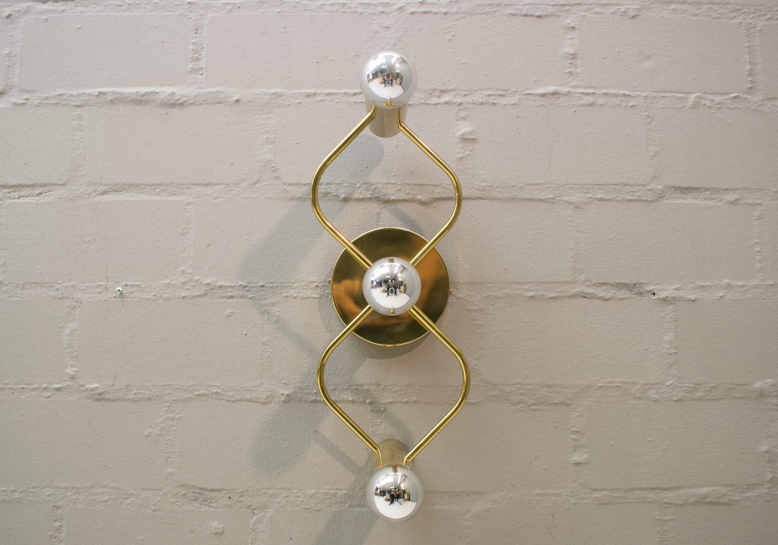 Mid-20th Century Sculptural Ceiling or Wall Light Flush Mount Chandelier by Leola, 1960s