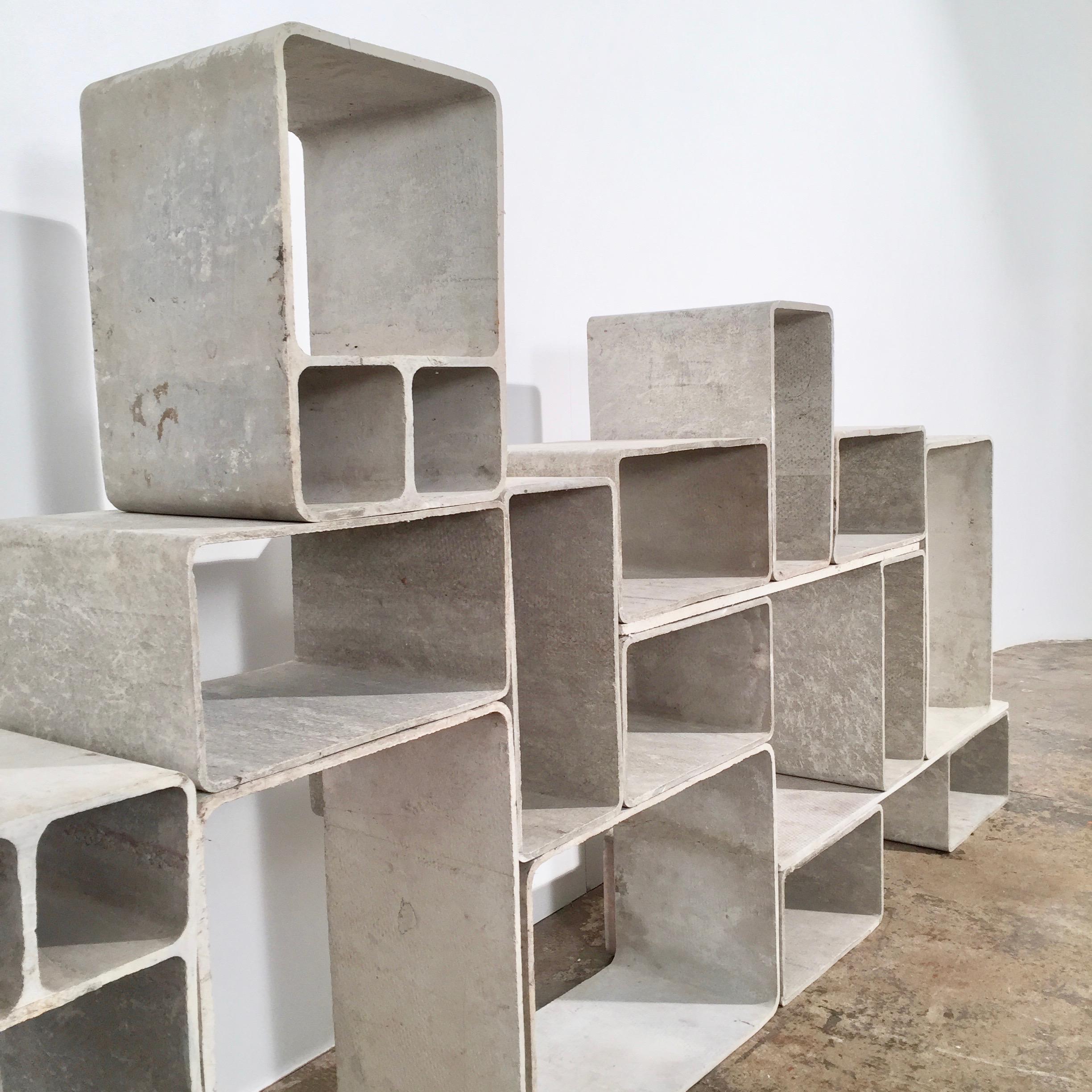concrete shelves