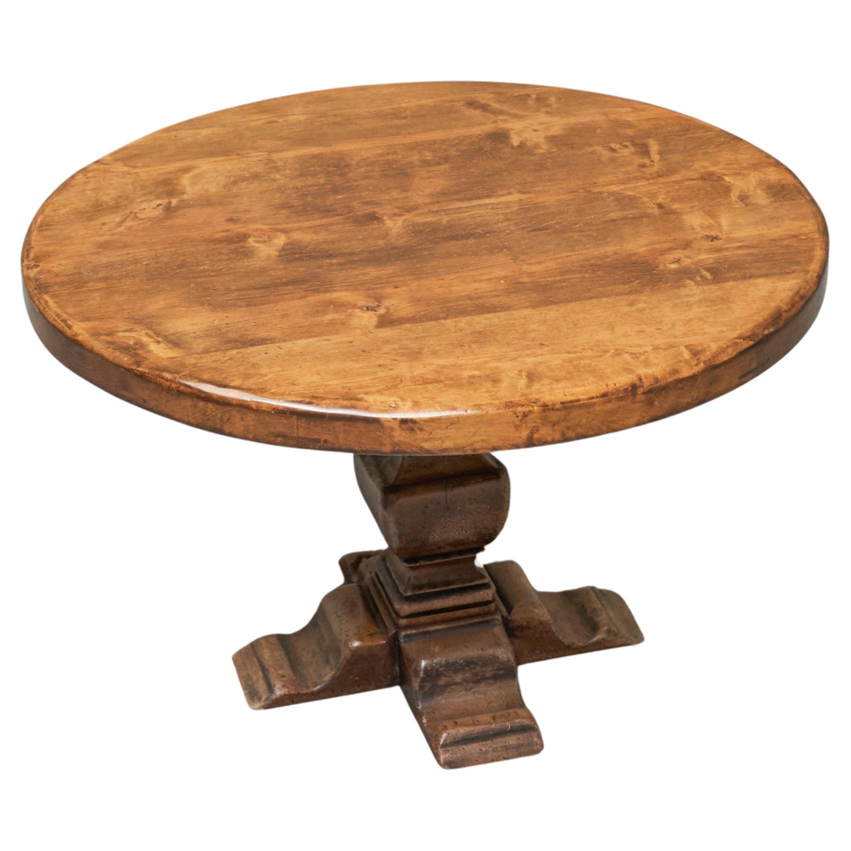 Tavolo da centro o da pranzo scultoreo in Oak massiccio anni '60