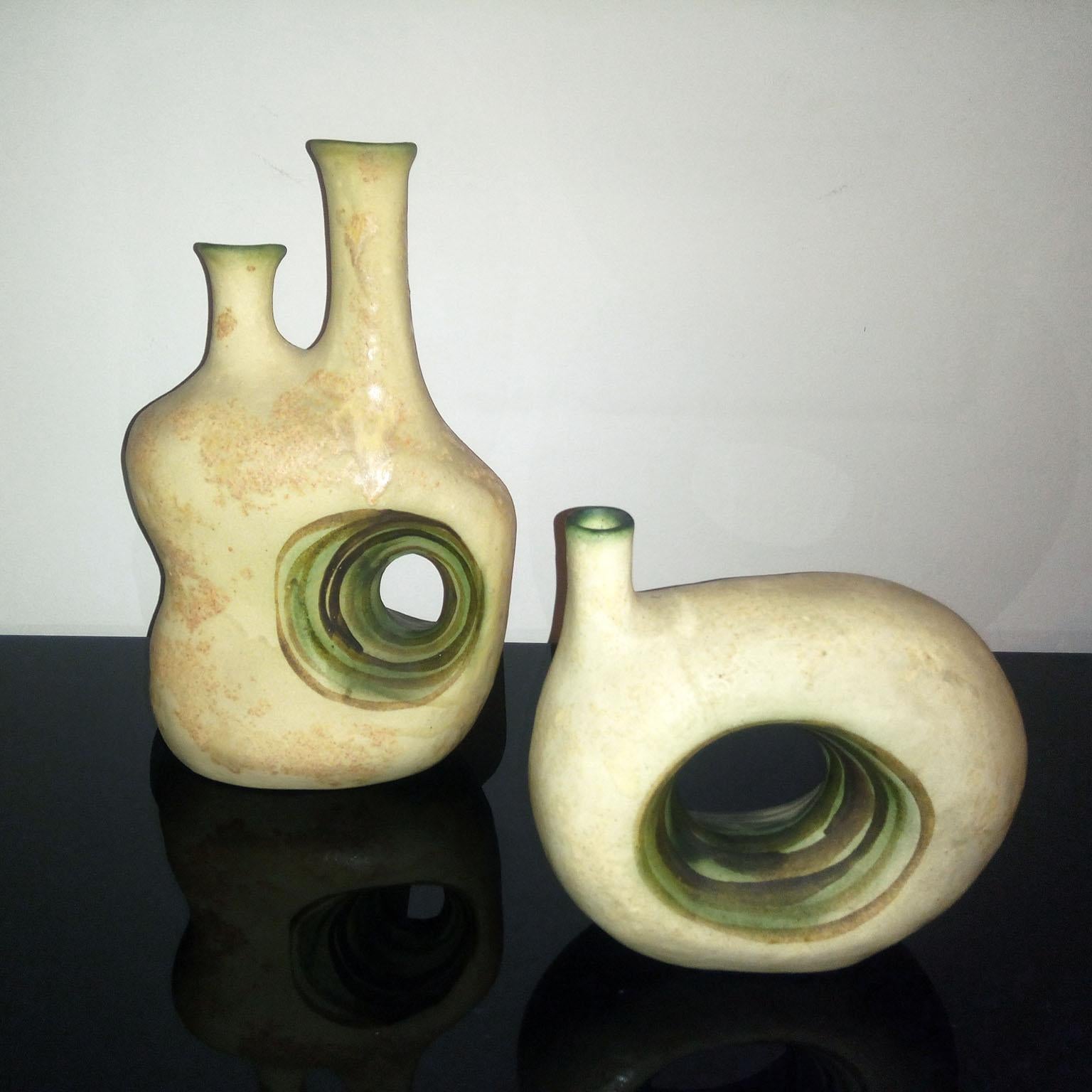 Vases d'art sculpturaux en céramique par Nikos Dazelidis, Grèce, années 1960 - Lot de 4 en vente 1