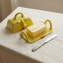 Sculptural Ceramic Butter Dish, Handmade